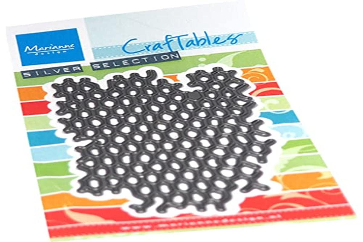 Marianne Design Craftables, Art Texture mesh, for Paper Craft Projects, Silver or White, One Size