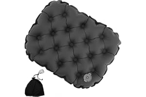 Lightweight Inflatable Seat Cushion, Portable Foldable Air Seat Cushion, Airplane Sitting Pad Comfortable with Bag for Office