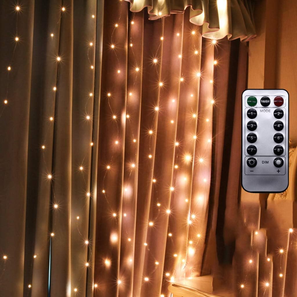 LED Star Lights Net Lights, USB Remote Control Curtain Lights Decorative Lights, The Girls Room Romantic Atmosphere Lamp 3 X 2m