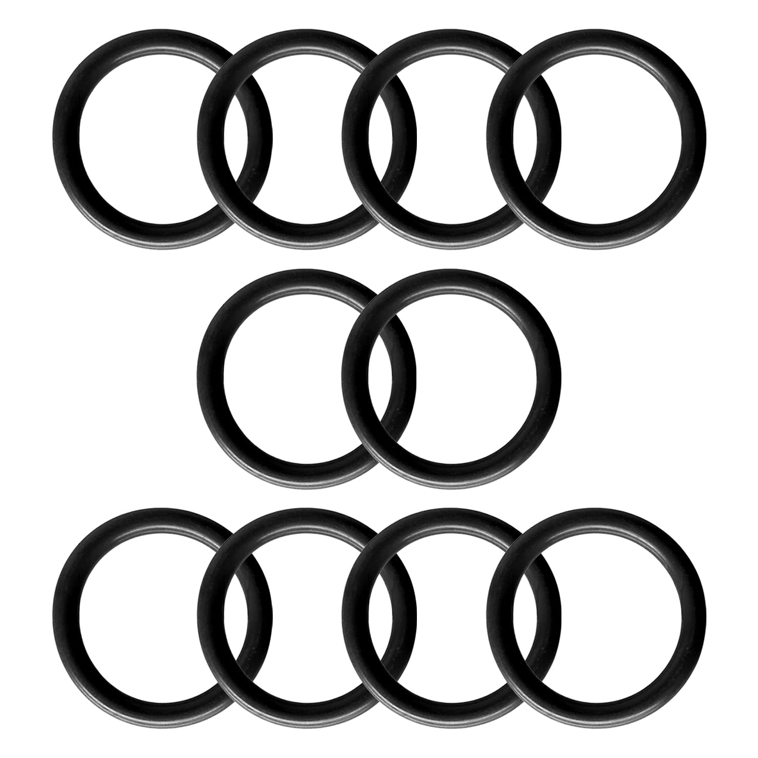 Othmro 10 Pcs Rubber O-Rings, Nitrile Rubber Washers Seal O Rings 27mm OD 19mm ID 4mm Width, Sealing Gasket for Taps, Plumbing