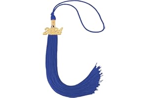UIALECG Graduation Single Color Tassel with Gold Date Drop 2024