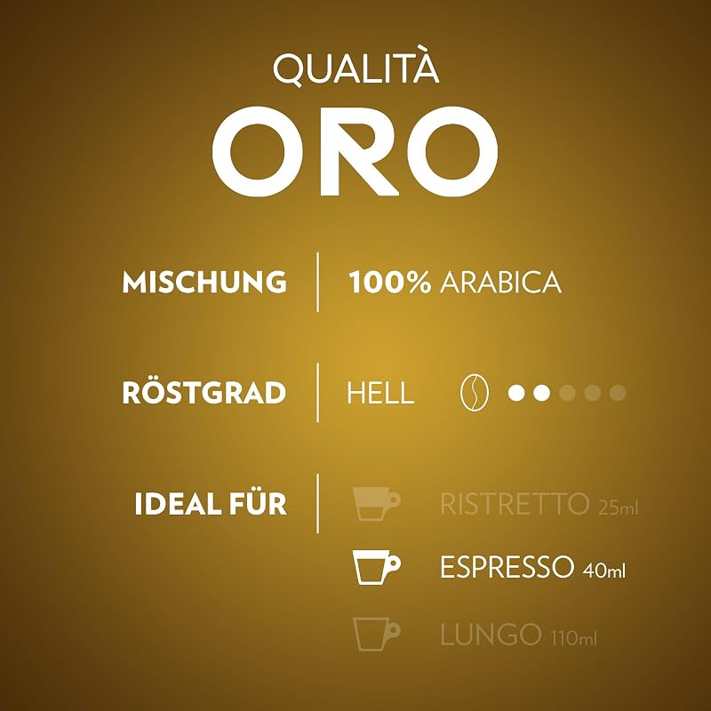 Qualità Oro, Arabica-Bohnen mit fruchtig-floralem Geschmack, 10 Kapseln, Nespresso kompatibel