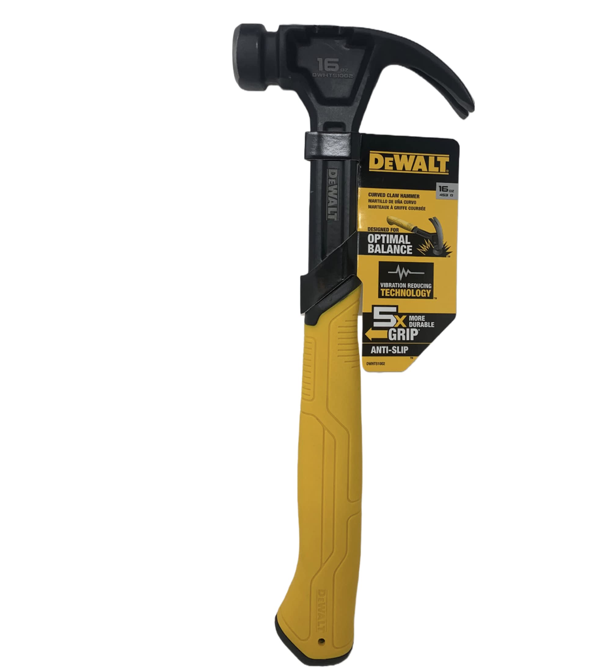 DEWALT 16 oz Steel Curve Claw Hammer