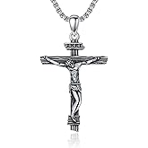 YOAIYOJIA Cross Necklace for Men Women 925 Sterling Silver Crucifix/Baseball/Celtic/Ankh/Bone/Flag/Nail/Gothic Cross Pendant with Stainless Steel Chain for Him Birthday Christmas