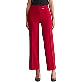 Kasper Womens Stretch Crepe Tab Waist, Wide-Leg Pant