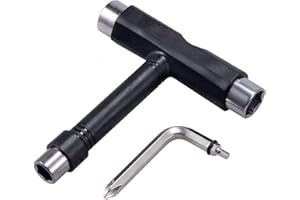 Skate Tools, Arespark Multi-Function Portable Skateboard T Tool Accessory with T-Type Allen Key and L-Type Phillips Head Wren