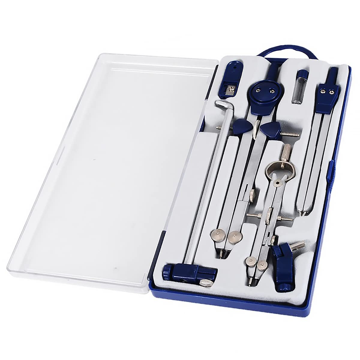 Compasses Set for Drawing, Metal Precision Drawing Compass, Math Compass Drawing Tool, Professional Carpenter Pencil Compass for School, Engineer, Architecture and Woodworking