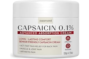 Easment Capsaicin Pain Relief Cream – Topical Arthritis & Muscle Pain Relief for Joint, Nerve & Back Pain – Medicated Pain Cr