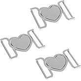 Ciieeo 3 Pack Metal Buckle Set Heart-Shaped Decorative Buckles for Women S Waist Belts Fashion Buckle Kit for Coats Jackets and Windbreakers