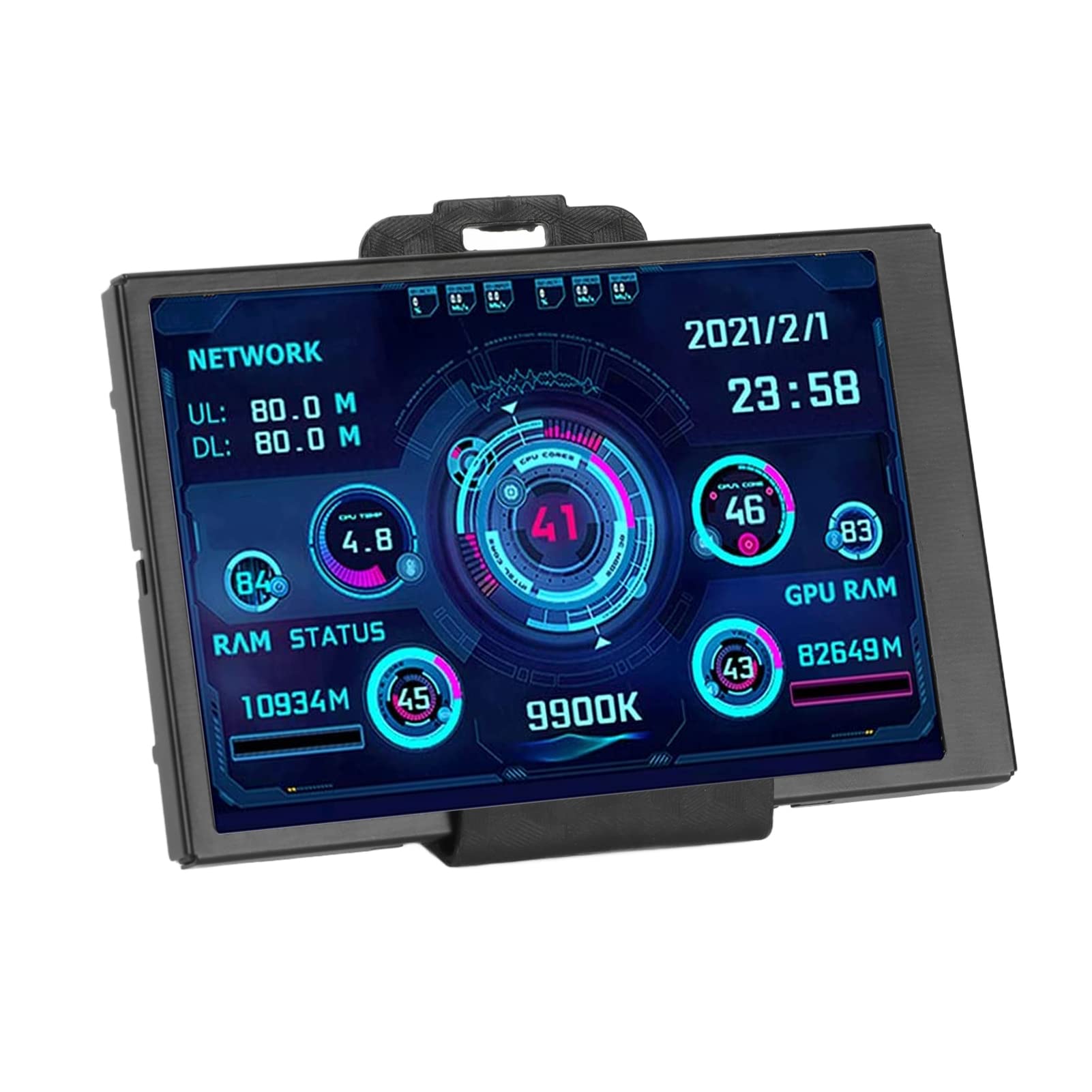 Annadue 3.5inch IPS USB Mini Screen PC, Type C CPU Memory Hard Disk Data Monitoring Computer Temperature Display, for PC Computer Cases