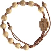 Olive Wood Adjustable 8mm Rosary Bracelet