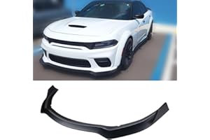 WheelX 3Pcs Front Bumper Lip Compatible with 2020-2023 Dodge Charger SRT Hellcat Scat (Only Widebody), Air Dam Lower Chin Spoiler Splitter, Protection Body Kit (Matte Black)