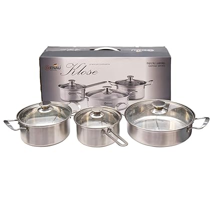 Buy Inllex 3pcs Set Pots Pans Stainless Steel Cookware Sets