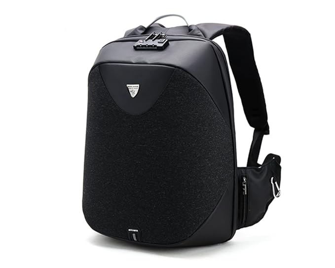 BlueLife Canvas 20 Ltr Black Laptop Backpacks with USB Charging Port