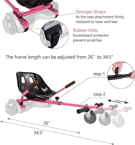 Hoverboard Seat Attachment for Hover Board, Buggy Go Kart