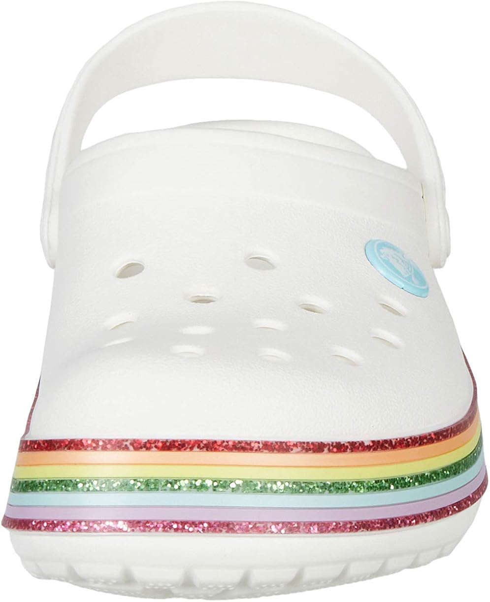 crocs kids girls on Amazon Com Crocs Unisex Child Crocband Rainbow Glitter Band Clog Clogs Mules