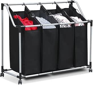 Con 4 compartimentos para la ropa sucia clasificador de documentos