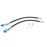 Spare Parts Holland - Hydraulic Hose Kit with 1/2" Valve Type Couplers, 28.4" Hydraulic Top Link Hose Set - 2610 PSI Rated