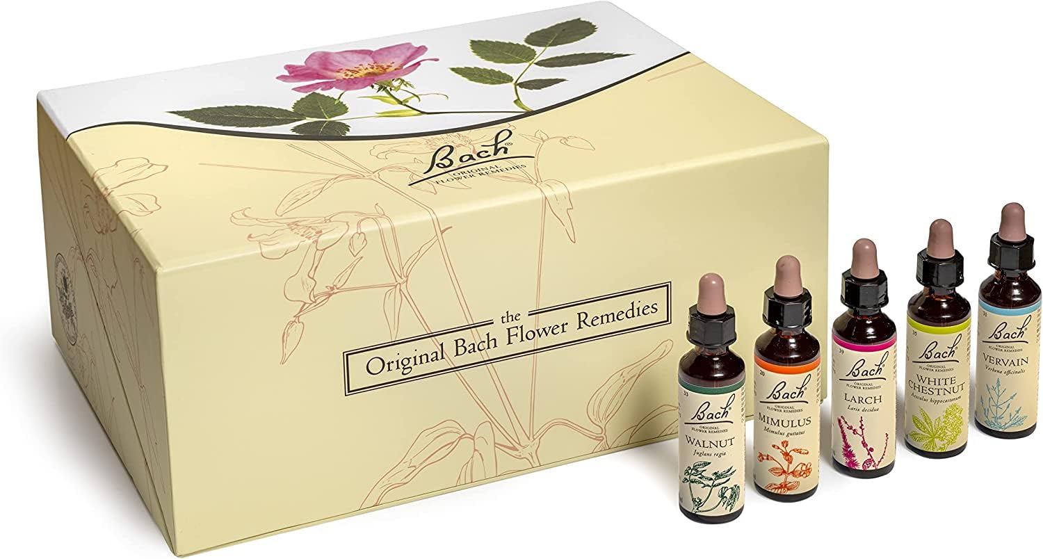 Bach Flower Remedies Card Box Set (38 x 20ml Flower Essences) Complete Bach Flower Remedy Set with Mixing Bottle, Contains 1-38 Essences plus Mixing Bottle