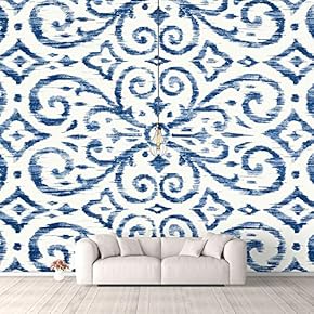 Wall Murals for Bedroom Traditional Flower Pattern Removable Wallpaper Peel and Stick Wall Stickers - 66x96 inches