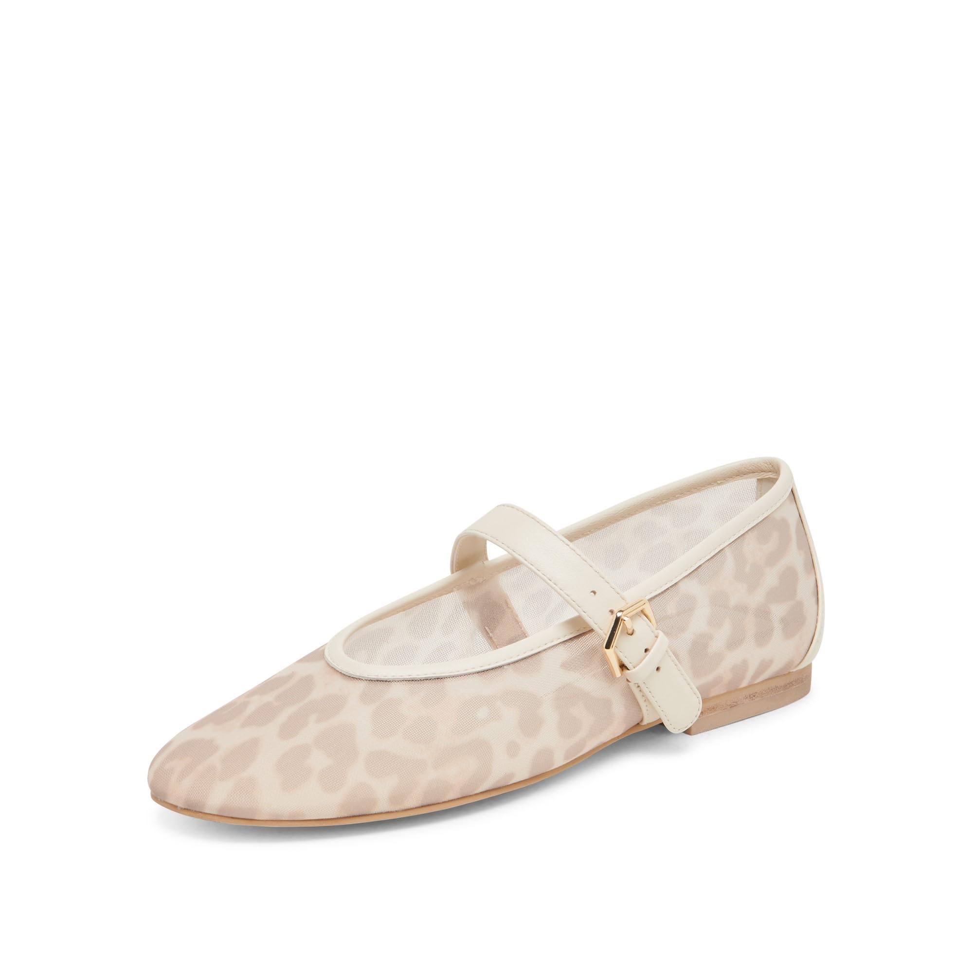 Dolce Vita Women’s Roslyn Ballet Flat, White Leopard, 9.5