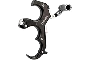 LWANO Thumb Bow Release - 3&4 Finger Adjustable Archery Compound Bow Release Aid, with Trigger Travel and Pressure Adjustable