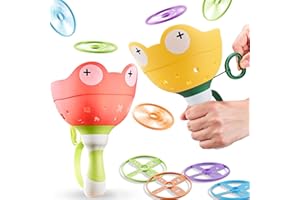 Belemar Outdoor toys for kids ages 4-8,toys for ages 5-7,2 Disc Launchers,16 Disc,Fun Family Outdoor Game,Birthday Gift for 3+Toddlers Boys Girls