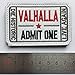 SpaceAuto Ticket to Valhalla Admit One Die Historic Live Again 3D Embroidered Tactical Morale Badge Hook & Loop Patch 2.99