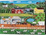Cloverfield Farms by Joseph Holodook Canvas Art Wall Picture, Museum Wrapped with Black Sides, 23 x 19 inches