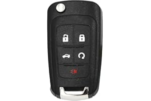 Flip Folding Remote Car Key Fob Cover Case Shell for Chevy Camaro Cruze Equinox Sonic Terrain 5 Button HU100 Blade