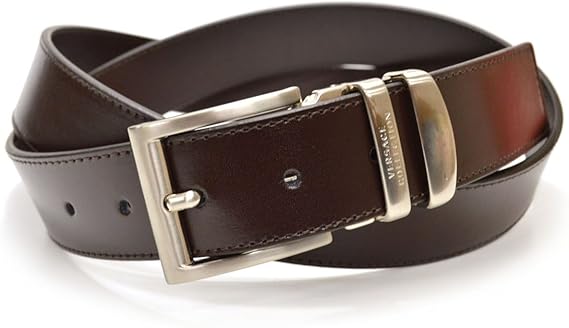Amazon ヴェルサーチ Versace レザーベルト サイズ調整可能 メンズevs16w053 Vs V239 ブラウン メンズ ベルト 通販