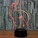 Cirkooh Unicorn 3D Optical Illusion Lamp 7 Colors Change Remote Control and Touch Button LED Night Light Perfect Gifts Toys for Children Kids
