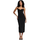 EXPRESS Women's Body Contour Sleeveless V-Wire Midi Dress | Smoothing Fabric Delivers Sculpting Support and Flexible Comfort for Day-to-Night Wear and Special Occasions