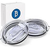 Bluwing 20 oz Tumbler Lids for Yeti, SUNWILL, WETOWETO Tumbler and More, 2 Pack Spill Proof Covers for 20oz Tumblers, BPA-free