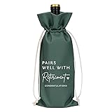 XFW Grey Retirement Wine Bag Retirement Gifts for