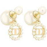 Merlinae 18K Gold Plated Copper Pearl Earrings Non Allergenic Birthday Gift Baroque Exquisite Jewelry Shining And lustrous Earrings For Women