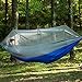 NAVESTAR Double Hammock with Bug Net, Durable Camping Hammock with Net, Comfortable & Compact for Outdoor Backpacking Hiking/Indoor Garden Yard - Gray & Navy