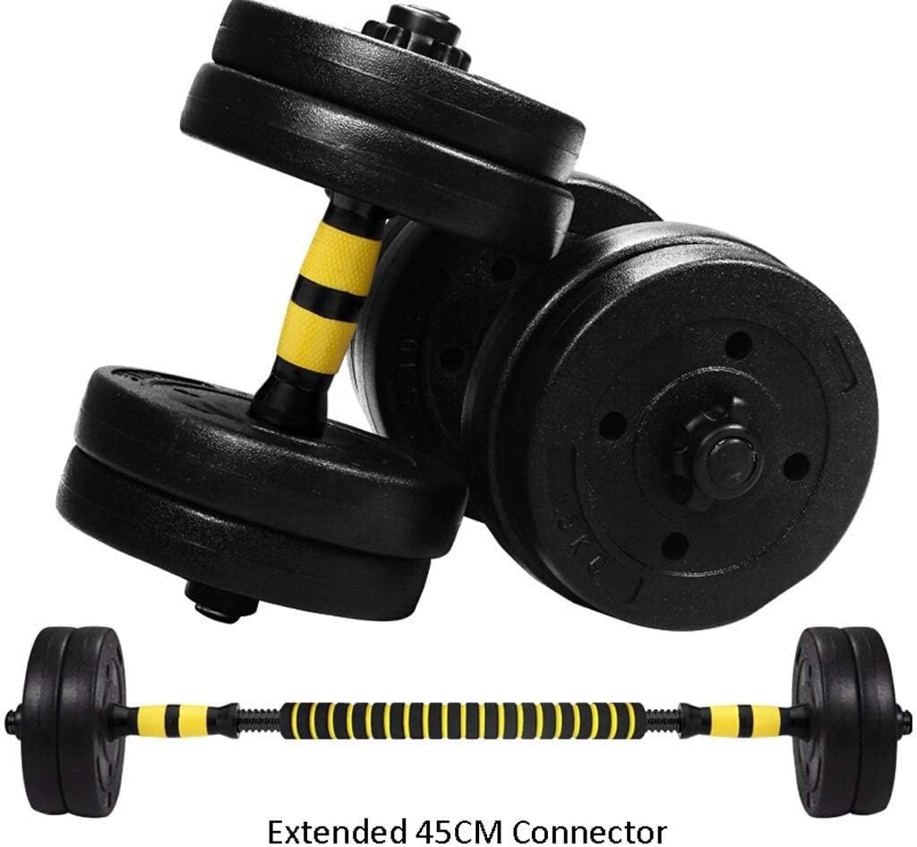 YZPDSKJ Dumbbell Exercise & Fitness Dumbbells Dumbbell Detachable Rubber Handbell Barbell Set Home Sports Fitness Equipment Connecting Rod, A Pair Dumbbell Dumbbells