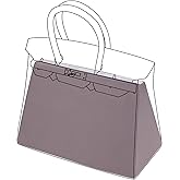 DGAZ Purse Pillow Shaper Insert,Luxury Handbag Tote Shapers, Memory Foam- Fits Birkin 25/30/35/40 Bag (Konjac Purple, BK25 Retourne)