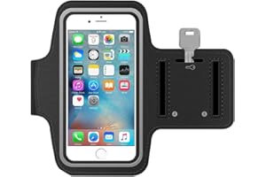 MMOBIEL Sportband Compatible with iPhone 15/15 Plus/15 Pro/15 Pro Max/12 Mini/SE 2020/8 / 7 / 6S / 6-5.5 Inch (Black) Water R