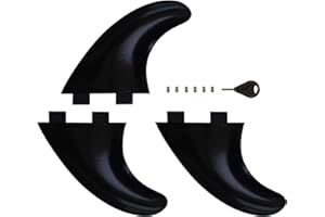 Rokia R G5 FCS&Future Fins with Fin Key and Screws 3 PCS Replacement Plastic Surfboard Fins for Surfing