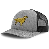 Richardson Mesh Cap Embroidered Golden Retriever Dog Pet Yellow Retrieve Trucker Hats for Men & Women
