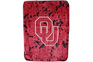College Covers Everything Comfy Oklahoma Sooners Soft and Warm Huge Raschel Throw Blanket, 86" x 63"