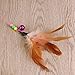 TINKSKY Kitten Cat Pet Toy Wire Chaser Wand Teaser Plumage with Bell Beads Play Fun Gifts for Your Lovely cat (Random Colour)