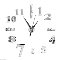 Orologio da parete 3D fai da te, orologio silenzioso moderno, grande