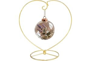 YY YEARCHY Ornament Display Stand for Hanging Glass Globe Ball, Air Plant Flower Holder (Gold, 9" x 8.8")