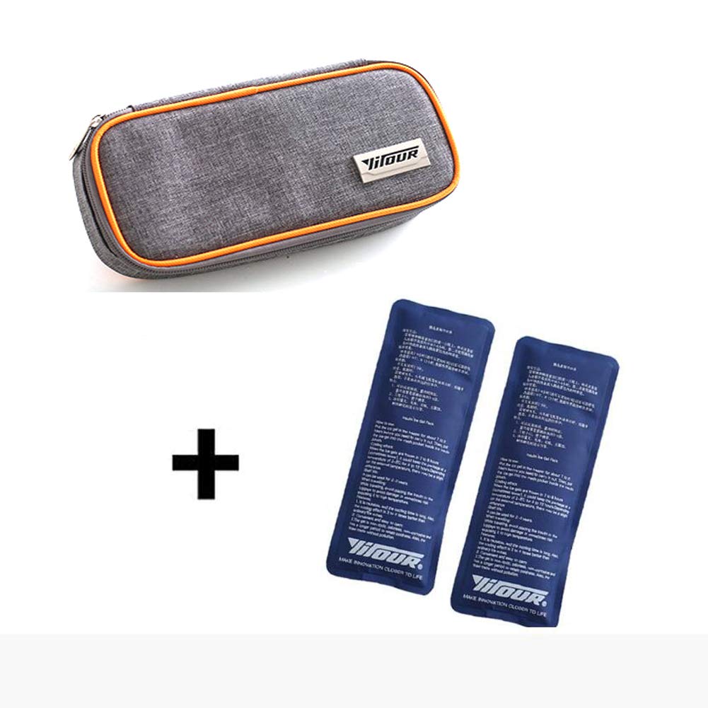 Mini nevera portátil de insulina con congelador refrigerado con 2 ...