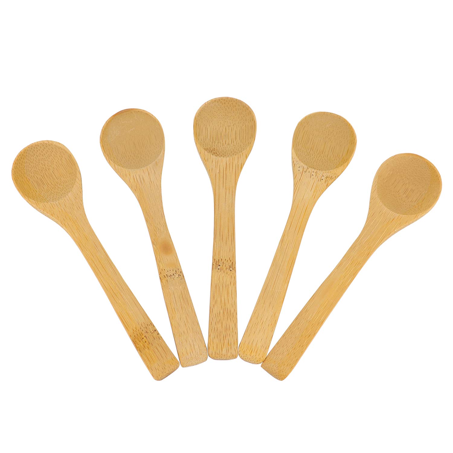 Bezall 5 Pcs Handmade Small Wooden Spoon Honey Teaspoon Seasoning