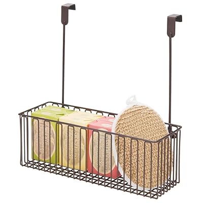 mDesign Over Cabinet Bathroom Storage Organizer - Bronze