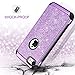 BENTOBEN Case for iPhone 8 / iPhone 7, Shockproof Glitter Sparkly Slim Dual Layer Hybrid Hard PC Soft TPU Girls Women Cover Shiny Leather Full Body Protective Phone Case for Apple iPhone 8/7, Purple